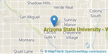 Location of Arizona State University - West