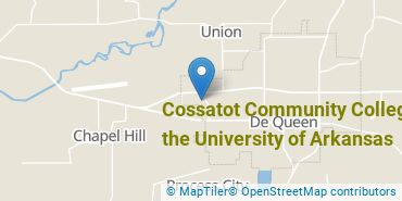 Location of Cossatot Community College of the University of Arkansas