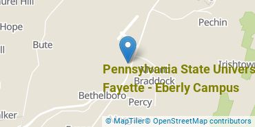 Location of Pennsylvania State University - Fayette - Eberly Campus