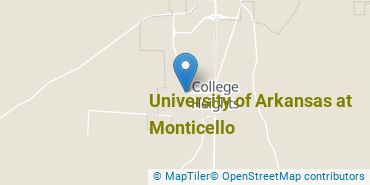 Location of University of Arkansas at Monticello