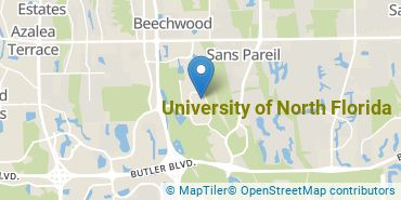 Location of University of North Florida