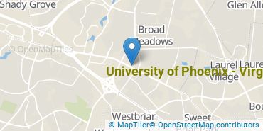 Location of University of Phoenix - Virginia